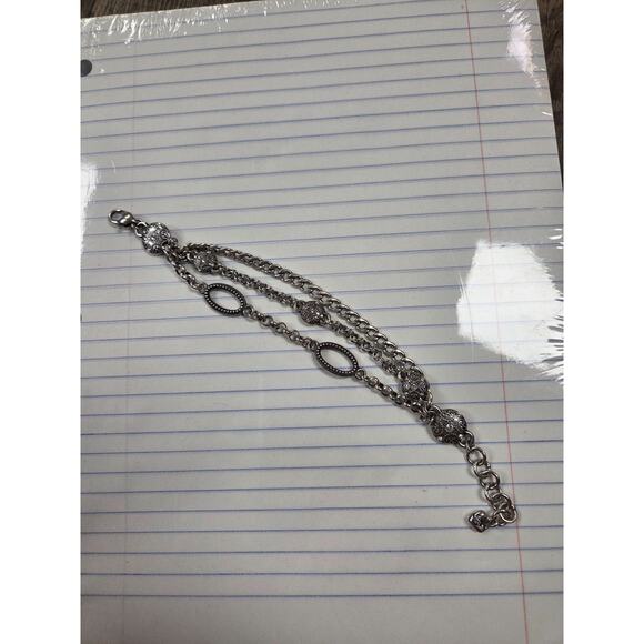 Brighton Fifth Avenue Multi Strand Bracelet Silver - Picture 1 of 5